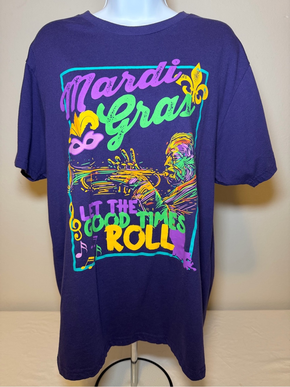 Mardi Gras Graphic Tee - Purple